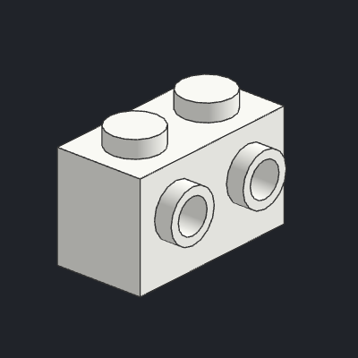 Brick, Modified 1 x 2 with Studs on 1 Side