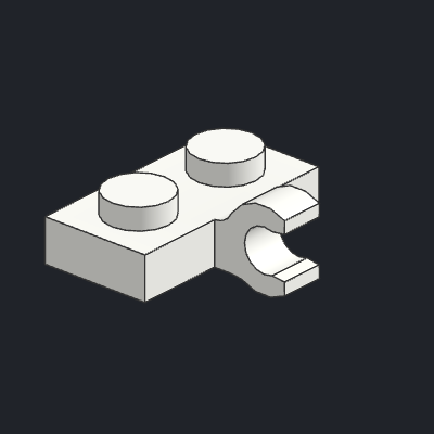 Plate, Modified 1 x 2 with Clip on Side (Horizontal Grip)