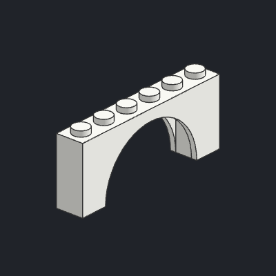 Arch 1 x 6 x 2 - Medium Thick Top without Reinforced Underside