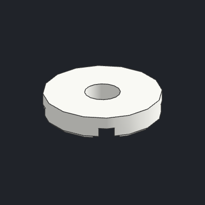 Tile, Round 2 x 2 with Hole