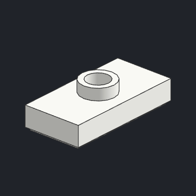 Plate, Modified 1 x 2 with 1 Stud with Groove and Bottom Stud Holder (Jumper)