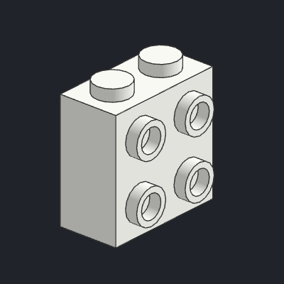 Brick, Modified 1 x 2 x 1 2/3 with Studs on Side