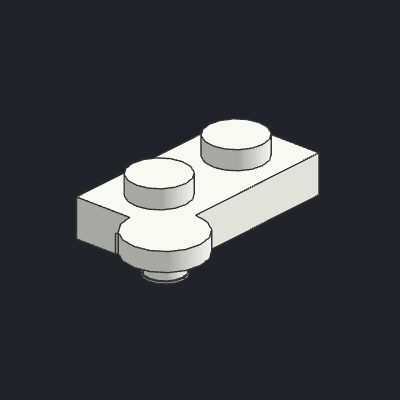 Hinge Plate 1 x 4 Swivel Top