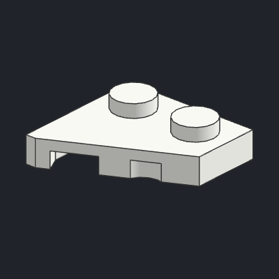 Wedge, Plate 2 x 2  Right
