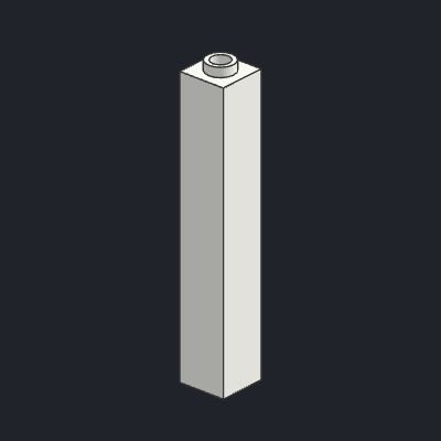 Brick 1 x 1 x 5 (Undetermined Stud Type)