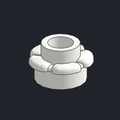 Plate, Round 1 x 1 with Flower Edge (5 Petals)