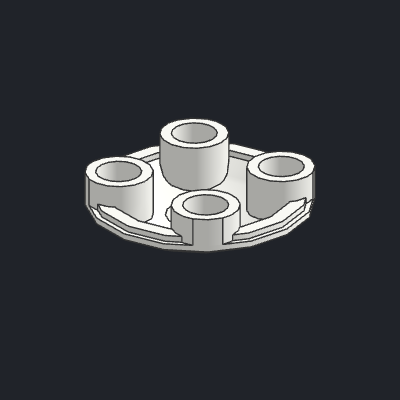 Plate, Round 2 x 2 with Rounded Bottom (Boat Stud)