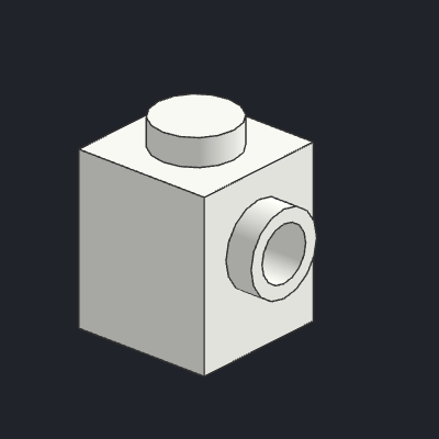 Brick, Modified 1 x 1 with Studs on 2 Sides, Adjacent