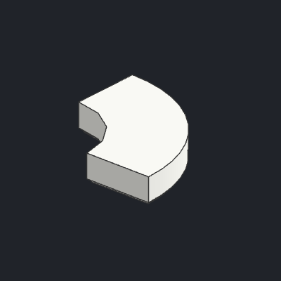 Tile, Round Corner 2 x 2 Macaroni