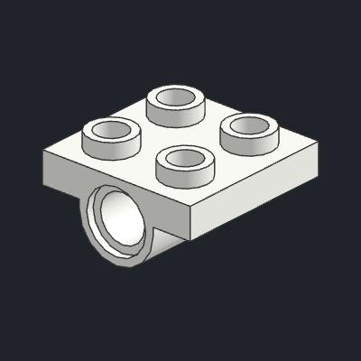 Plate, Modified 2 x 2 with Pin Holes
