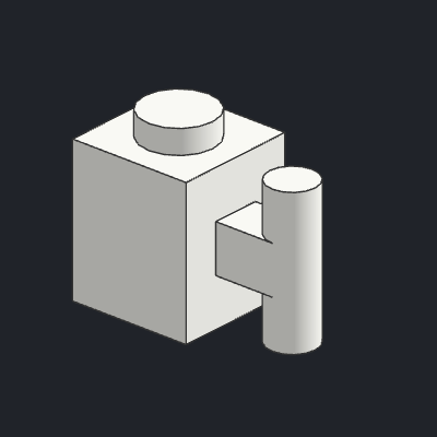 Brick, Modified 1 x 1 with Bar Handle