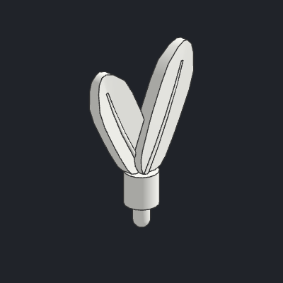 Minifigure, Plume Feathers with Small Pin