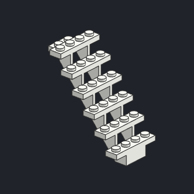 Stairs 7 x 4 x 6 Straight Open