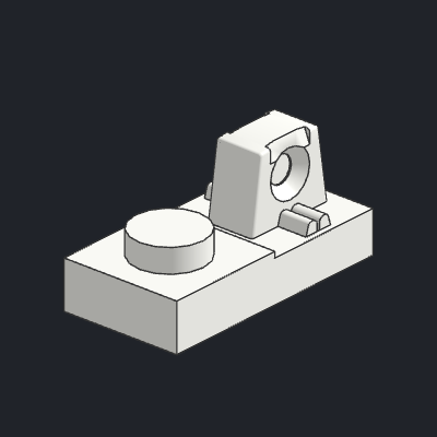 Hinge Plate 1 x 2 Locking with 1 Finger on Top