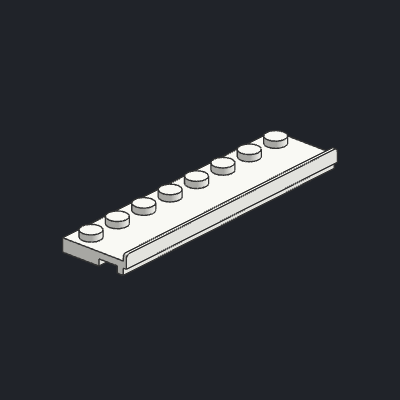 Plate, Modified 2 x 8 with Door Rail