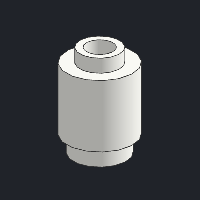 Brick, Round 1 x 1 Open Stud