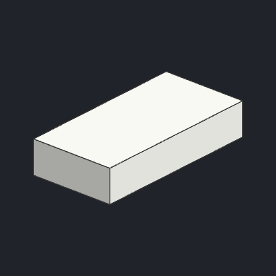 Tile 1 x 2 without Groove
