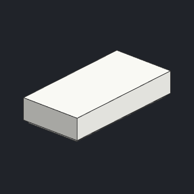 Tile 1 x 2 with Groove