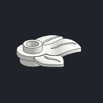 Plant Plate, Round 1 x 1 with 3 Leaves