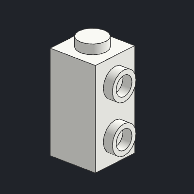 Brick, Modified 1 x 1 x 1 2/3 with Studs on Side