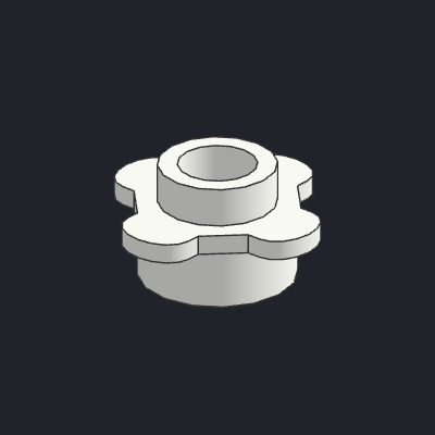 Plate, Round 1 x 1 with Flower Edge (4 Knobs / Petals)