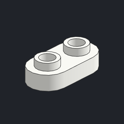 Plate, Round 1 x 2 with Open Studs