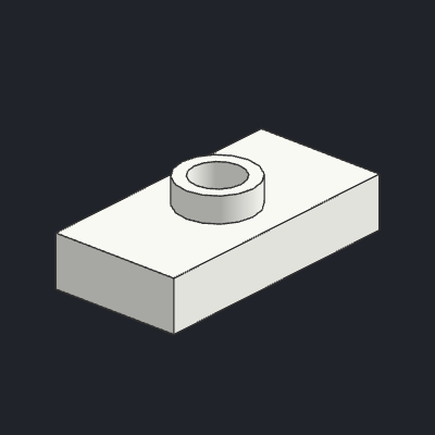 Plate, Modified 1 x 2 with 1 Stud without Groove (Jumper)