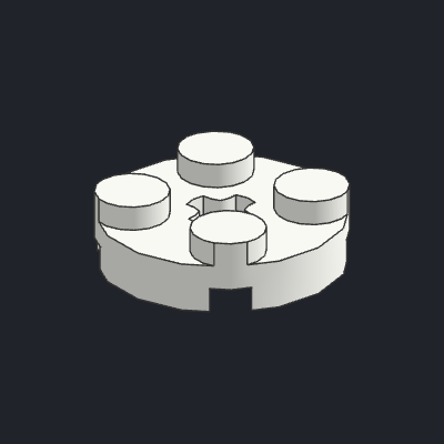 Plate, Round 2 x 2 with Axle Hole