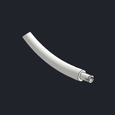 Dinosaur Tail / Neck Middle Section with Bar Hole and Technic Pin