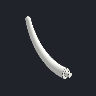 Dinosaur Tail End Section / Horn