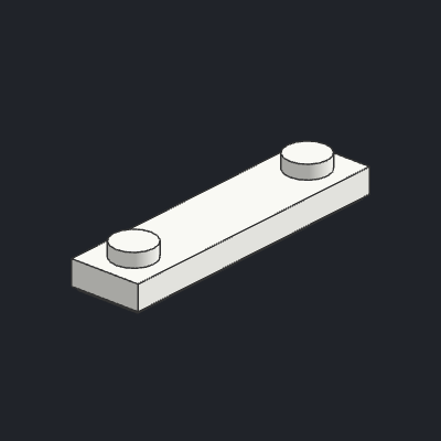 Plate, Modified 1 x 4 with 2 Studs with Groove