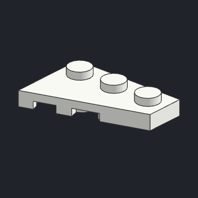 Wedge, Plate 3 x 2 Right