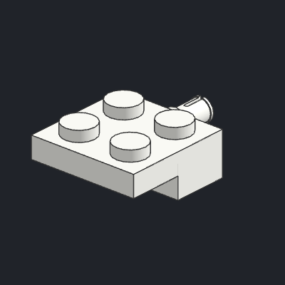 Plate, Modified 2 x 2 with Wheel Holder