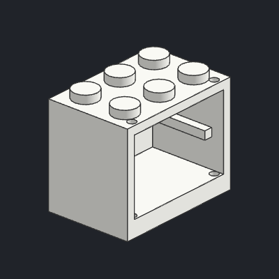 Container, Cupboard 2 x 3 x 2 - Solid Studs