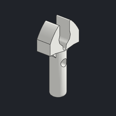 Bar   1L with Clip Mechanical Claw - Cut Edges and Hole on Side
