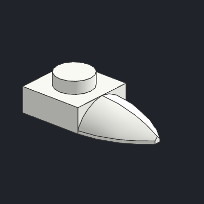 Plate, Modified 1 x 1 with Tooth Horizontal