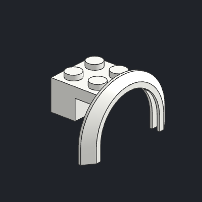 Vehicle, Mudguard 4 x 2 1/2 x 1 2/3 with Arch Round