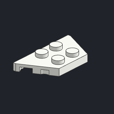 Wedge, Plate 2 x 4