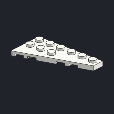 Wedge, Plate 6 x 3 Right