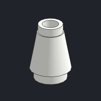 Cone 1 x 1 with Top Groove