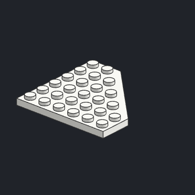 Wedge, Plate 6 x 6 Cut Corner