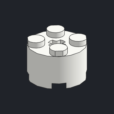 Brick, Round 2 x 2 with Axle Hole