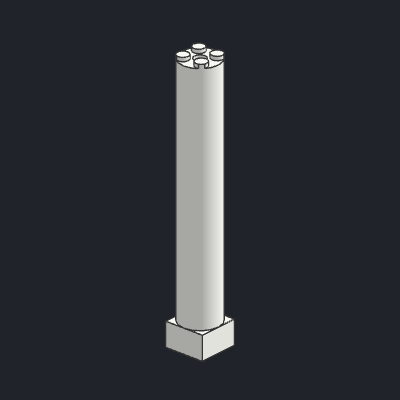Support 2 x 2 x 11 Solid Pillar