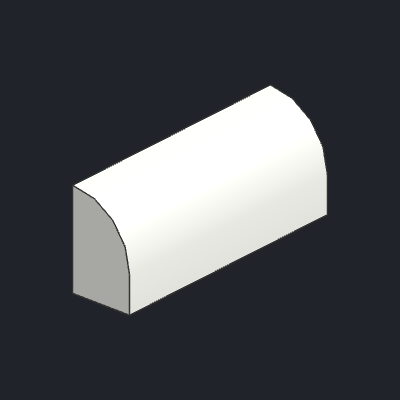 Slope, Curved 1 x 4 x 1 1/3