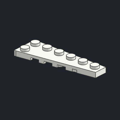 Wedge, Plate 6 x 2 Right