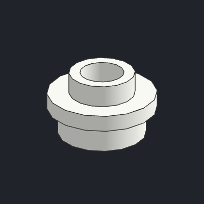 Plate, Round 1 x 1 with Open Stud