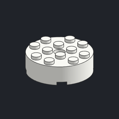 Brick, Round 4 x 4 with Hole