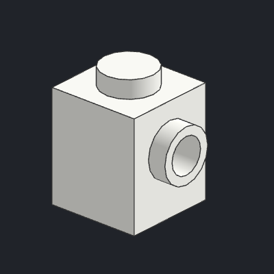 Brick, Modified 1 x 1 with Stud on Side