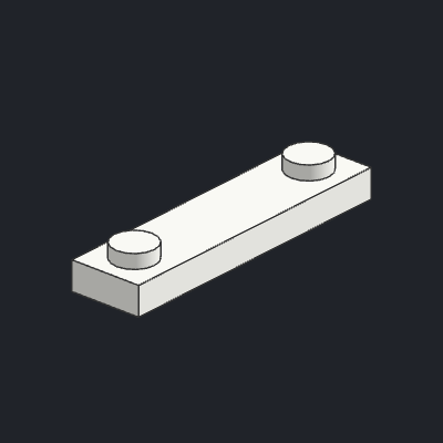 Plate, Modified 1 x 4 with 2 Studs without Groove